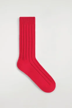 RIBBED CASHMERE SOCKS