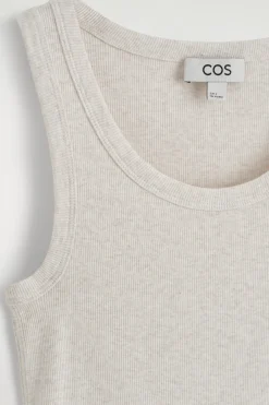 RIBBED COTTON TANK TOP