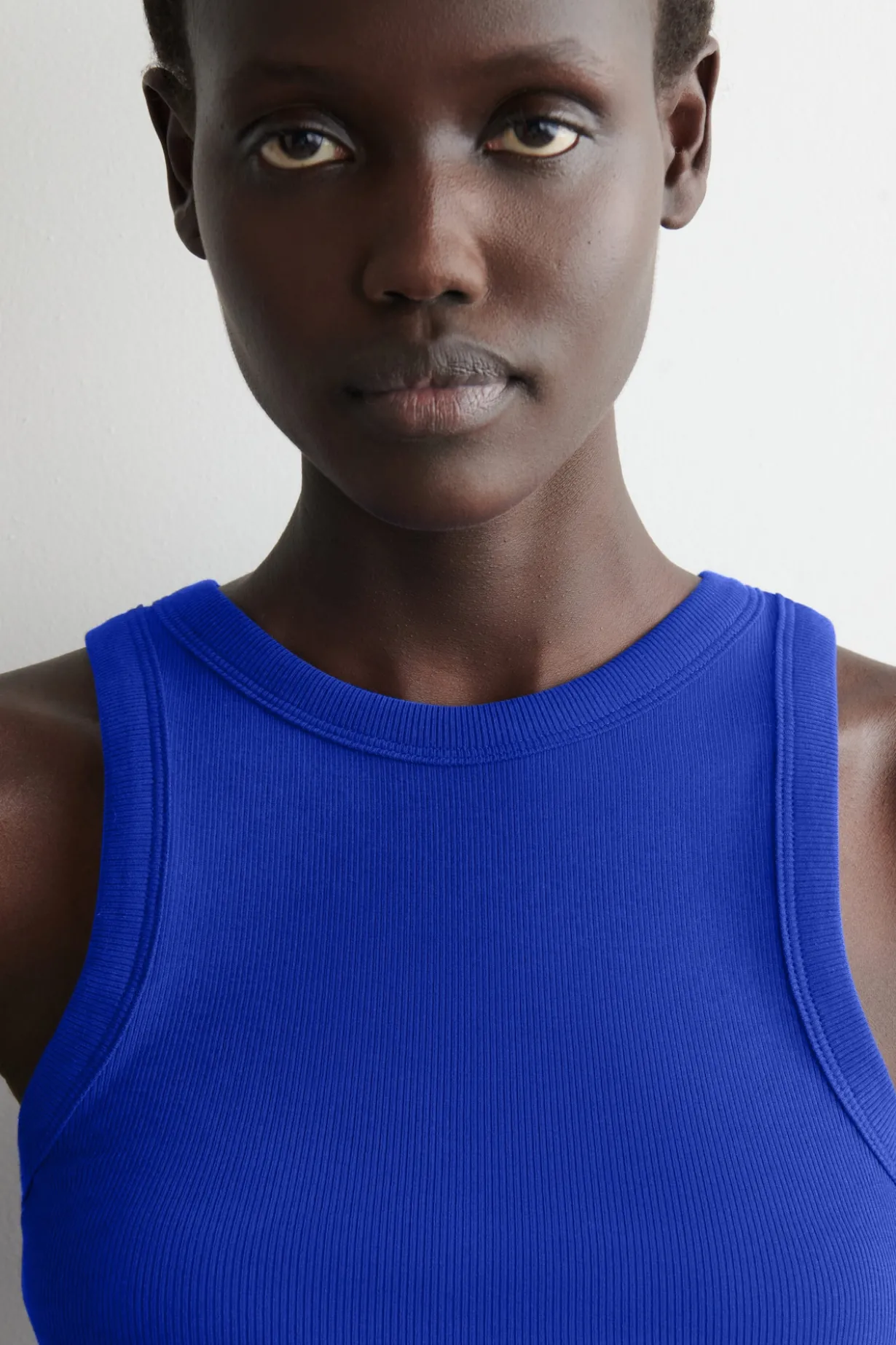 RIBBED COTTON TANK TOP