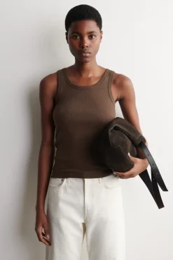 RIBBED COTTON TANK TOP