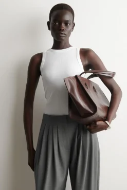 RIBBED COTTON TANK TOP