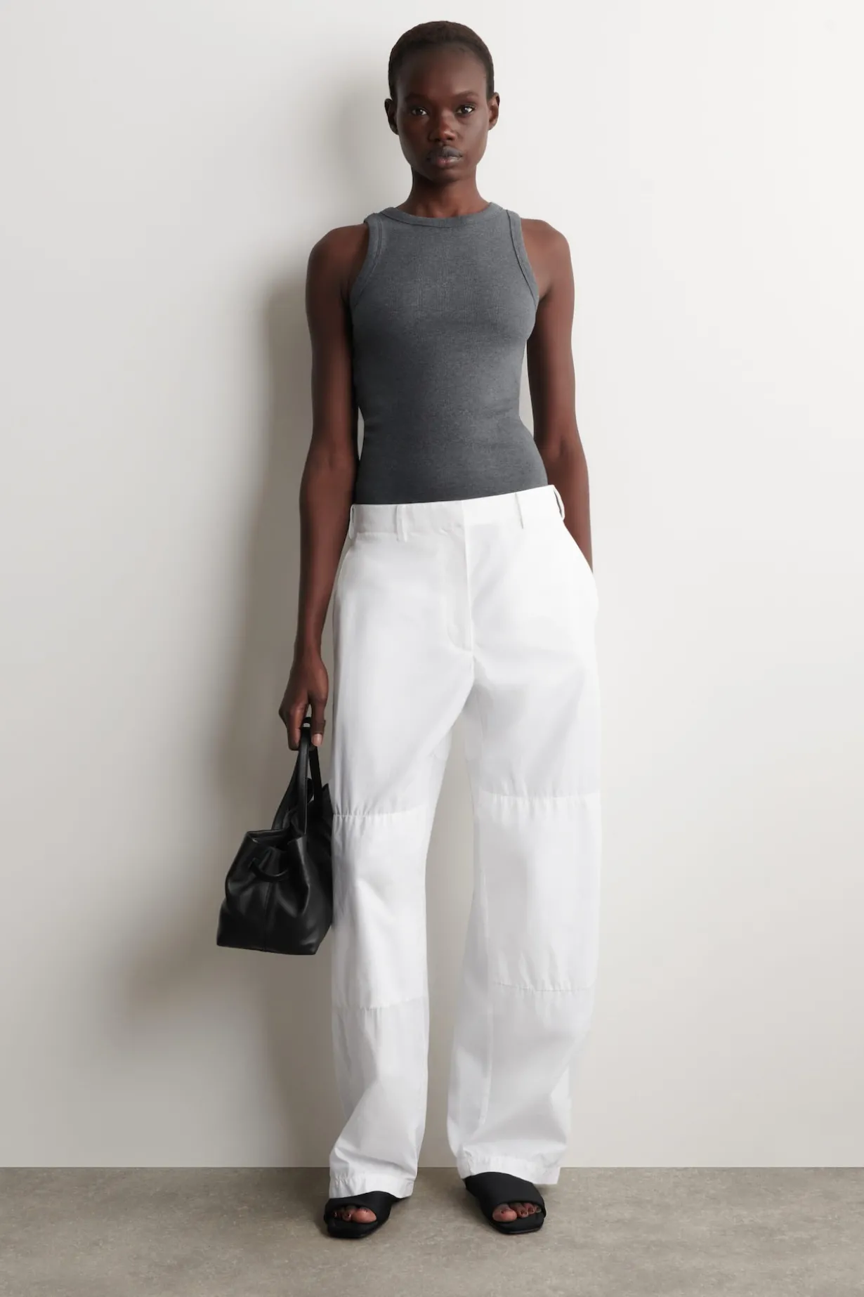 RIBBED COTTON TANK TOP