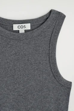RIBBED COTTON TANK TOP
