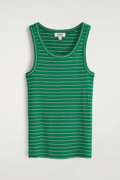 RIBBED COTTON TANK TOP