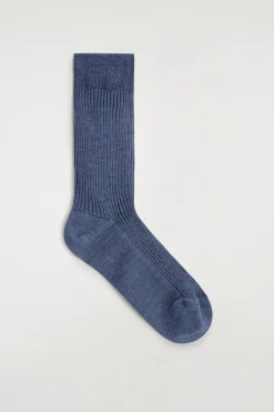 RIBBED SILK SOCKS