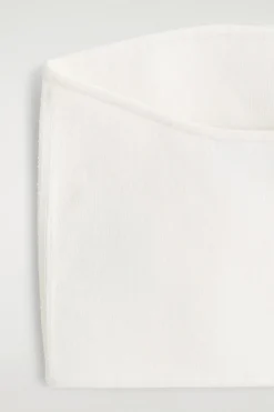 RIBBED SILK-BLEND BANDEAU
