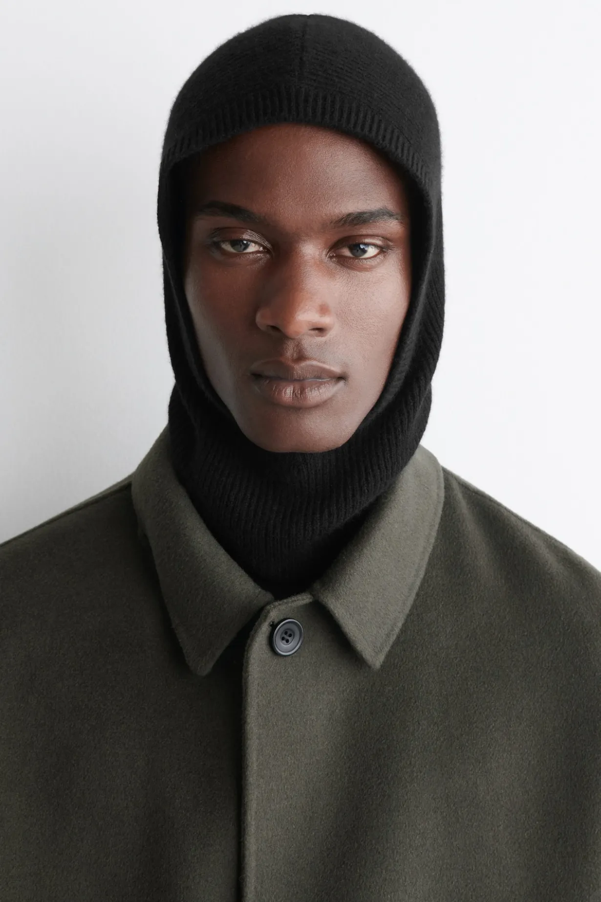 RIBBED WOOL-CASHMERE BALACLAVA