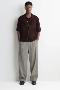 RIBBED-KNIT COTTON SHIRT