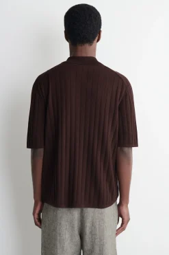 RIBBED-KNIT COTTON SHIRT