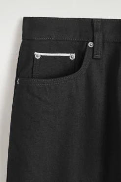 RIDER RAW SELVEDGE RELAXED-FIT STRAIGHT-LEG JEANS