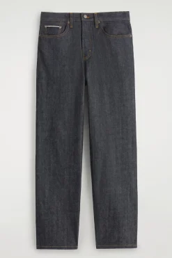 RIDER RAW SELVEDGE RELAXED-FIT STRAIGHT-LEG JEANS