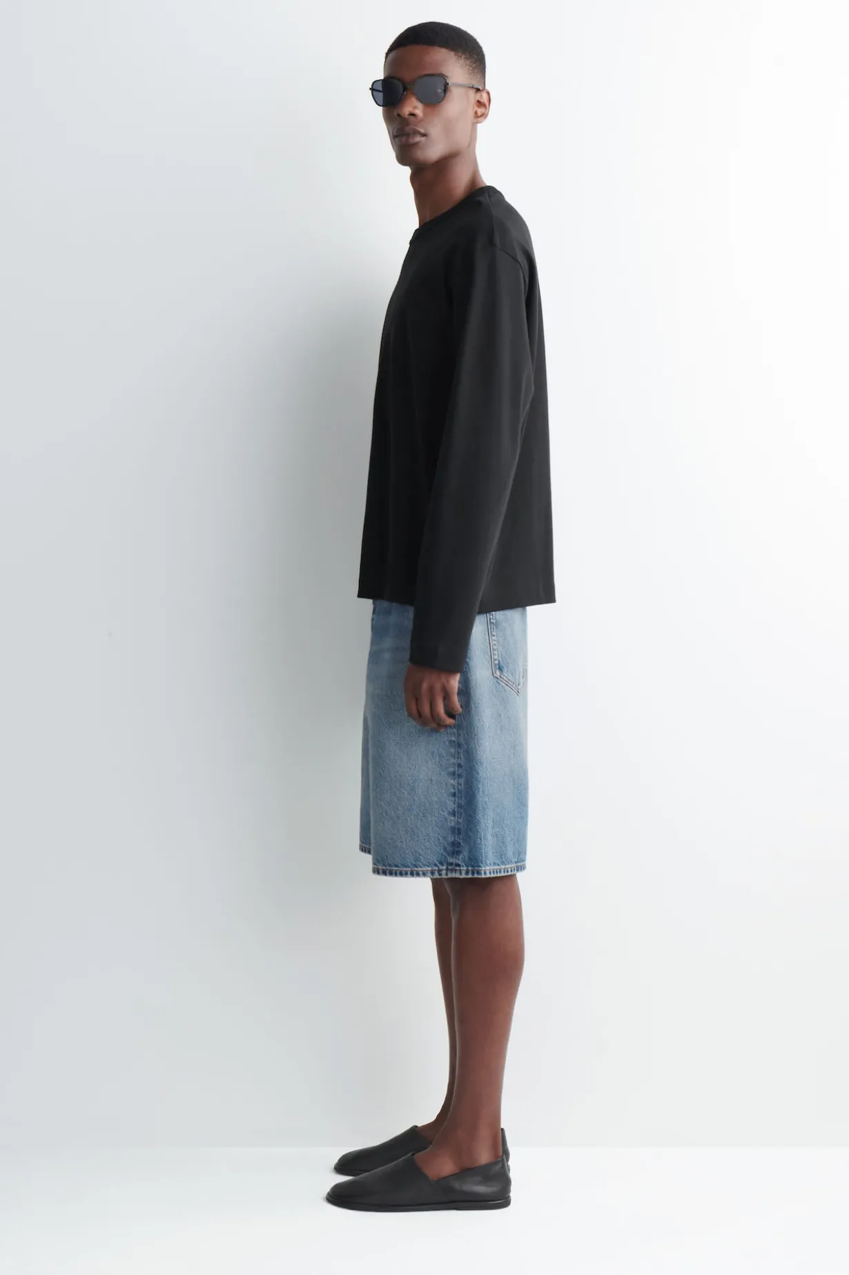 RIDER RELAXED-FIT DENIM SHORTS