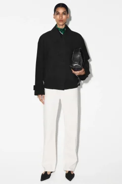 ROUNDED COTTON BLOUSON JACKET