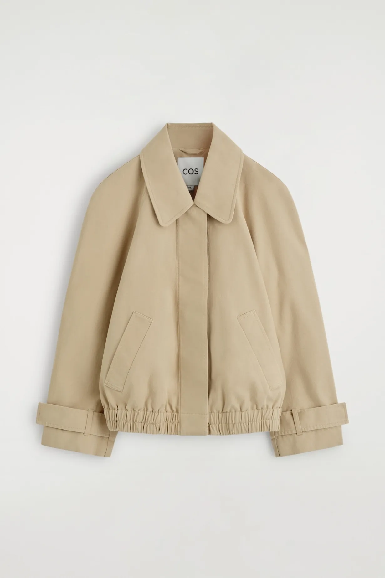 ROUNDED COTTON BLOUSON JACKET