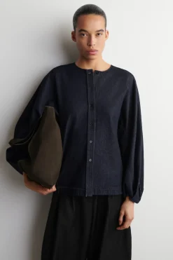 ROUNDED DENIM TOP