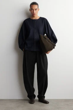 ROUNDED DENIM TOP