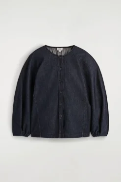 ROUNDED DENIM TOP