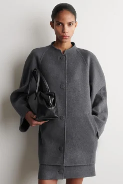 ROUNDED DOUBLE-FACED WOOL JACKET