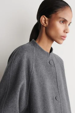 ROUNDED DOUBLE-FACED WOOL JACKET