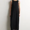 ROUNDED MERINO WOOL MAXI DRESS