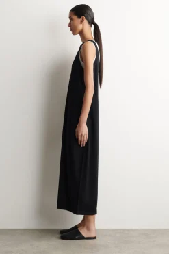 ROUNDED MERINO WOOL MAXI DRESS