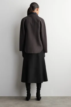ROUNDED WOOL-BLEND SHIRT