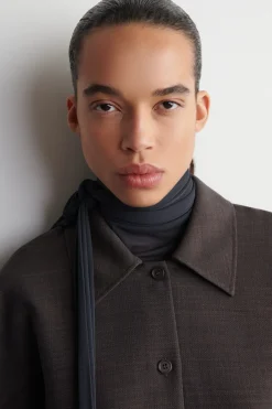 ROUNDED WOOL-BLEND SHIRT
