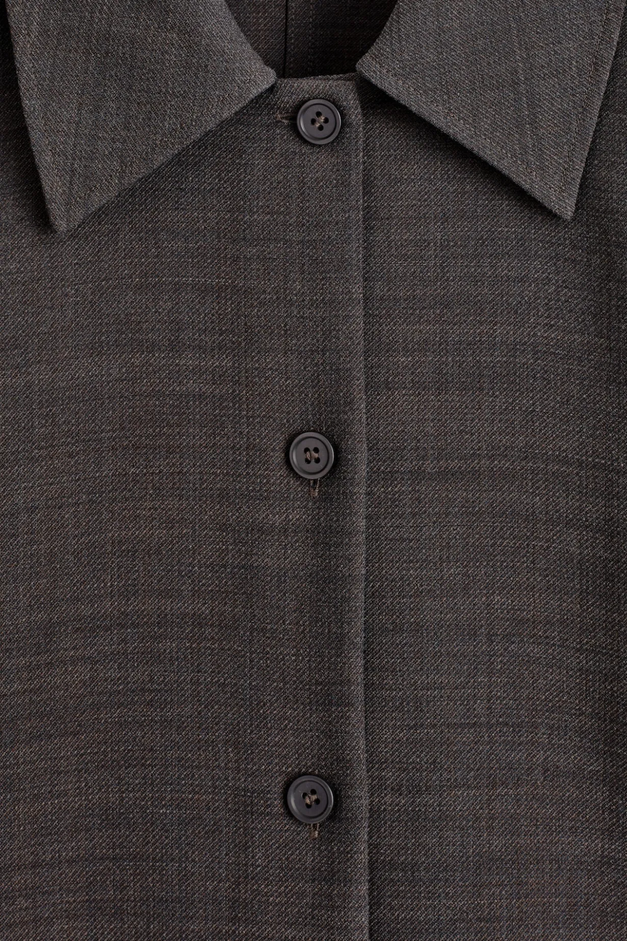 ROUNDED WOOL-BLEND SHIRT