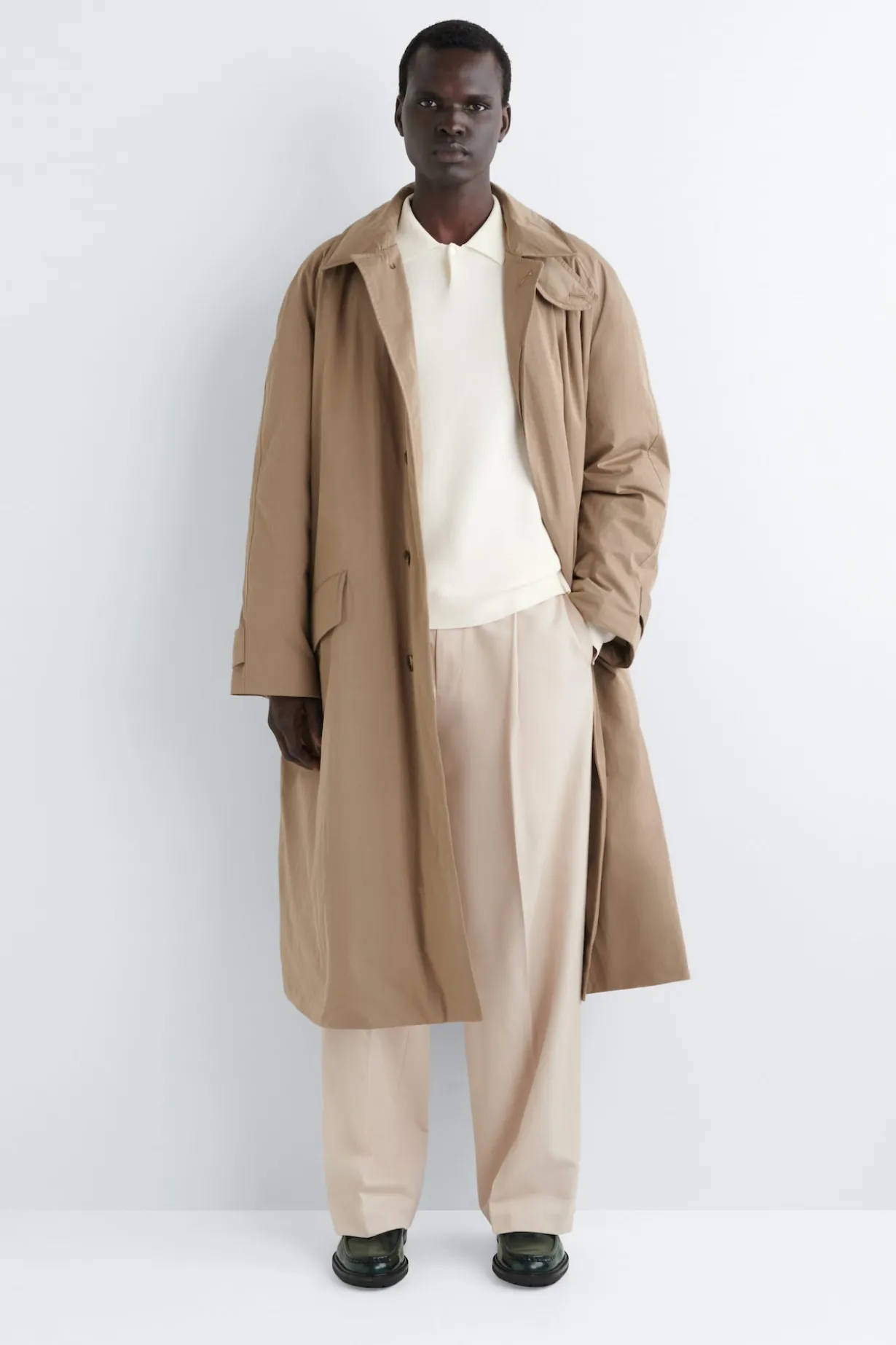 RUBBED-LEATHER LOAFERS