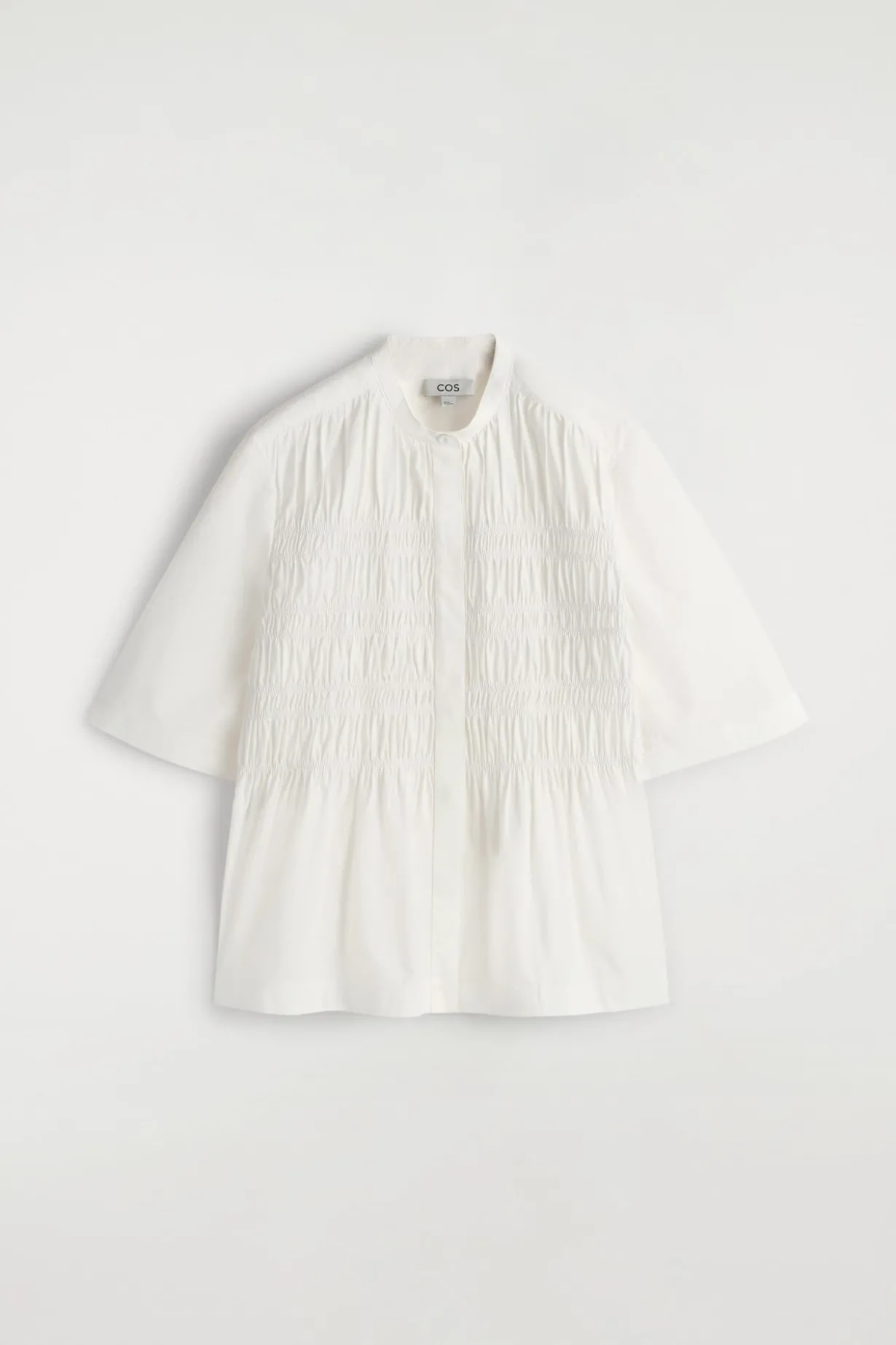 RUCHED COTTON BLOUSE