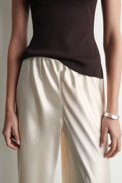 SATIN WIDE-LEG PANTS