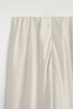 SATIN WIDE-LEG PANTS