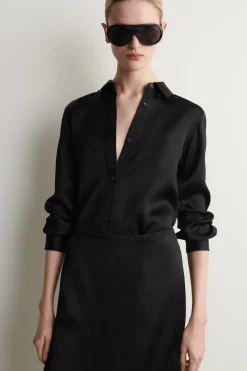 SATIN WRAP SKIRT