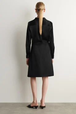 SATIN WRAP SKIRT