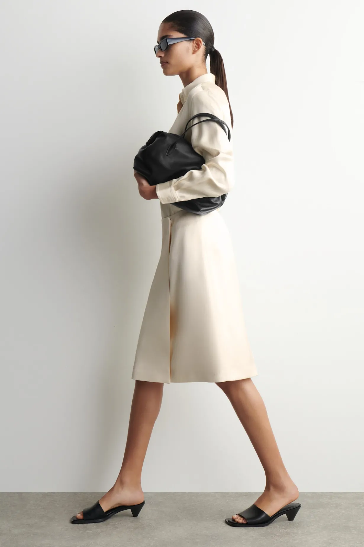 SATIN WRAP SKIRT