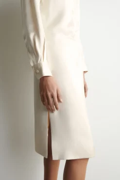 SATIN WRAP SKIRT