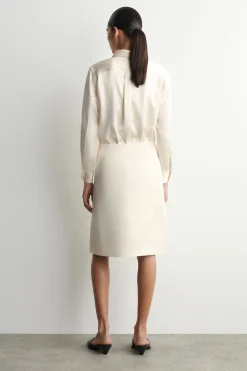 SATIN WRAP SKIRT