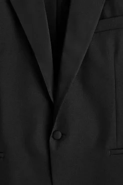 SATIN-COLLAR WOOL BLAZER