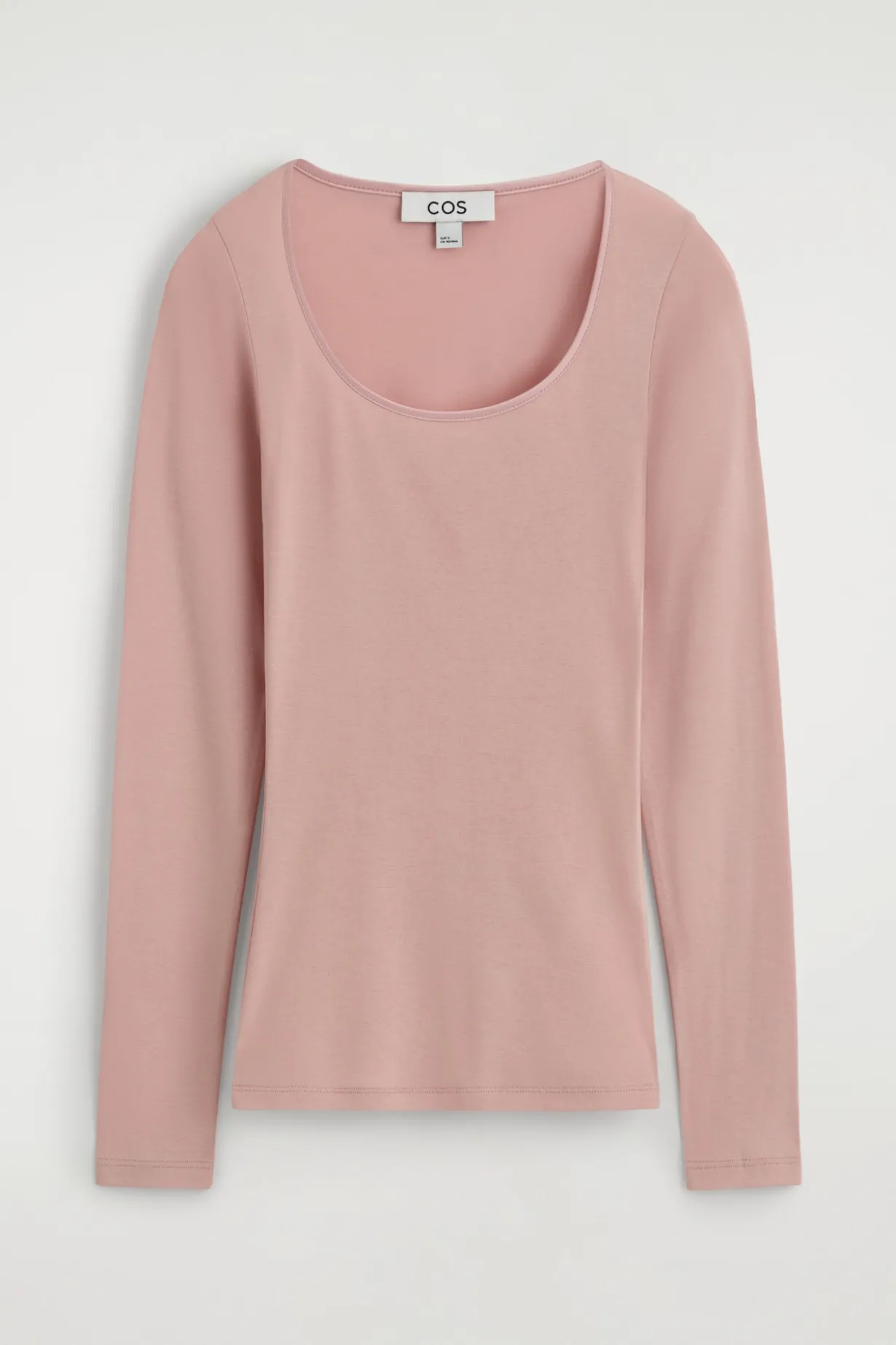 SATIN-TRIMMED COTTON JERSEY LONG-SLEEVED TOP