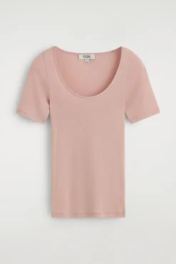 SATIN-TRIMMED COTTON-JERSEY T-SHIRT