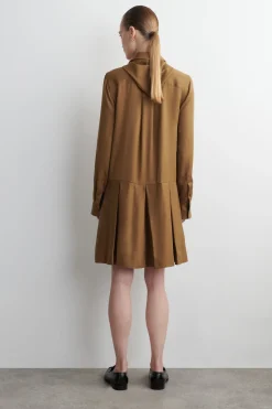 SCARF-DETAIL DROPPED-WAIST MINI DRESS