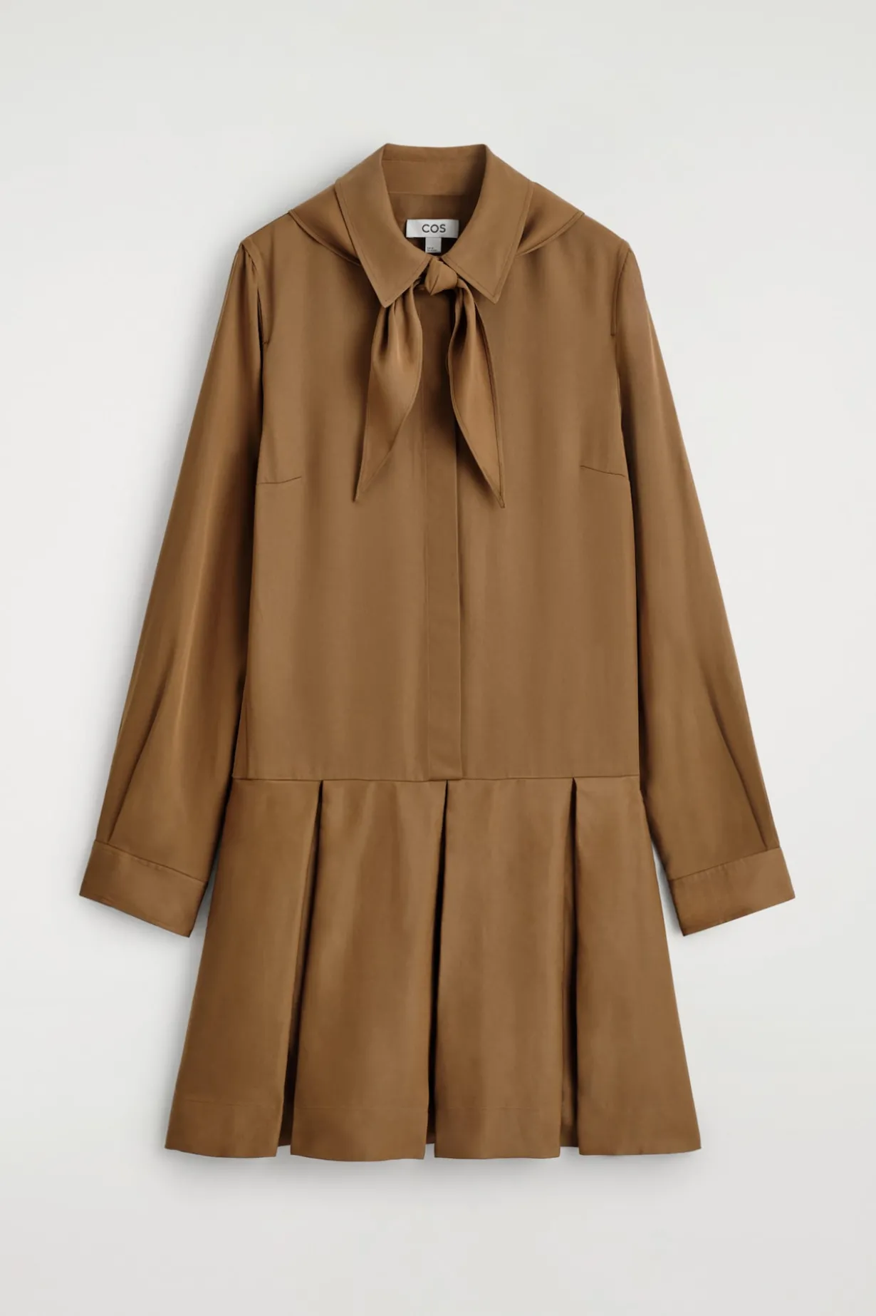 SCARF-DETAIL DROPPED-WAIST MINI DRESS