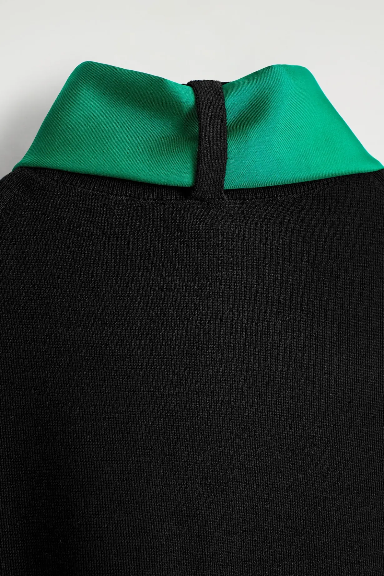 SCARF-DETAIL MERINO WOOL T-SHIRT