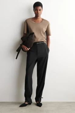 SCOOP-NECK COTTON T-SHIRT