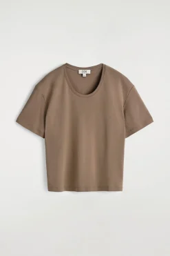 SCOOP-NECK COTTON T-SHIRT