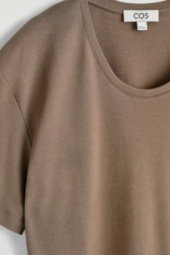 SCOOP-NECK COTTON T-SHIRT