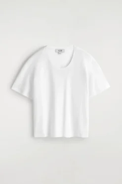 SCOOP-NECK COTTON T-SHIRT