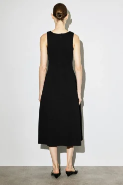 SCULPTED COTTON MIDI DRESS
