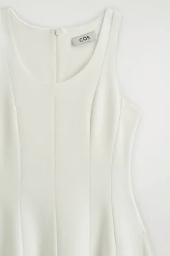 SCULPTED COTTON MIDI DRESS