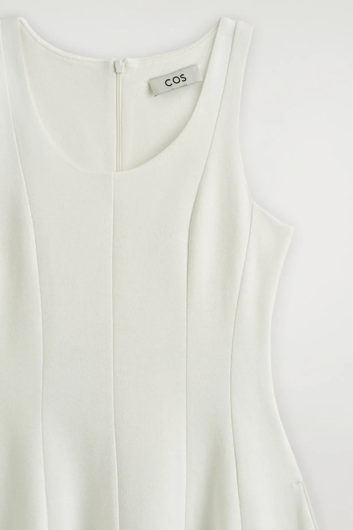 SCULPTED COTTON MIDI DRESS